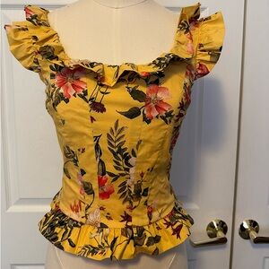ANTONIO MELANI Clara Ruffle Floral Corset top